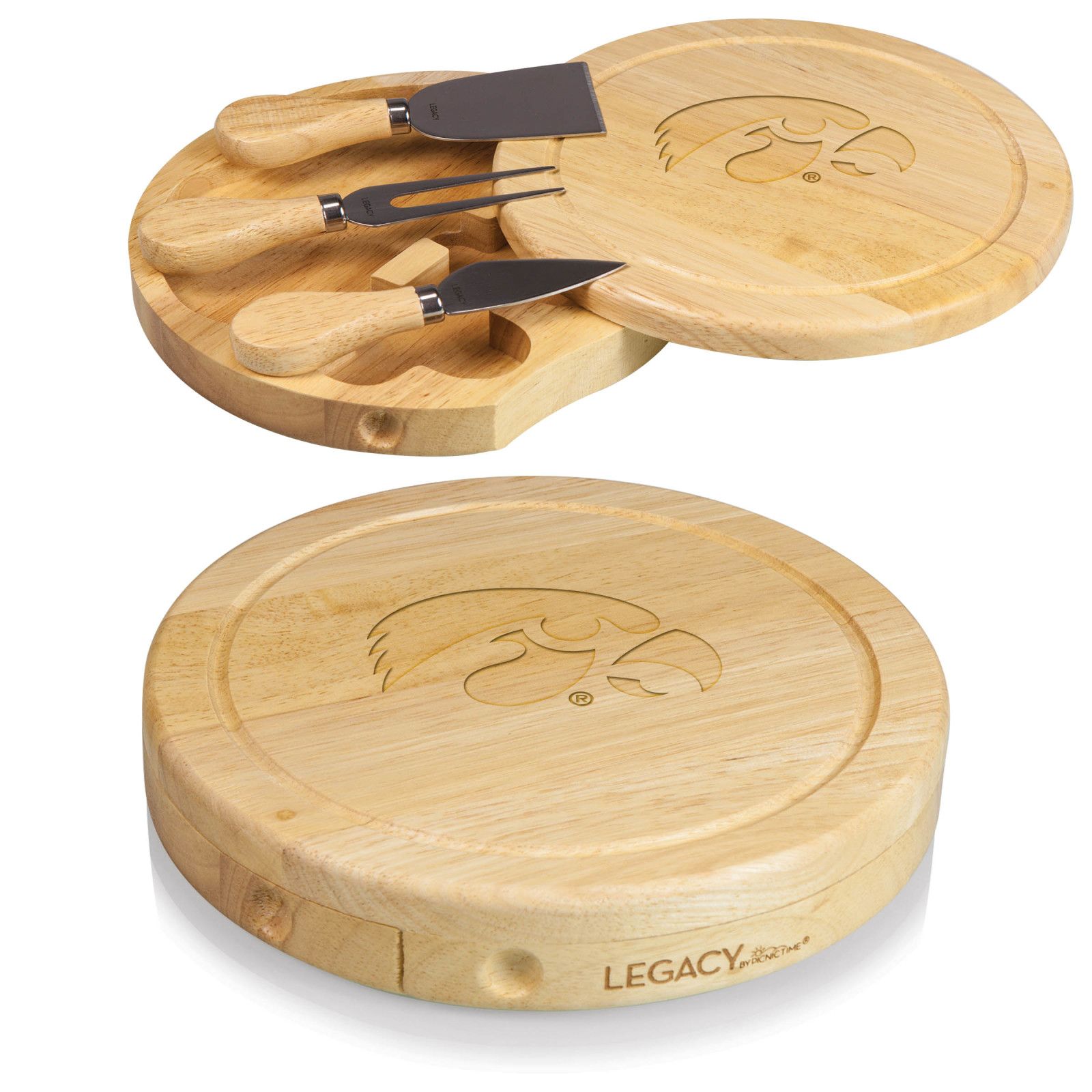Picnic Time Iowa Hawkeyes Small Cheese Board and Tools product image