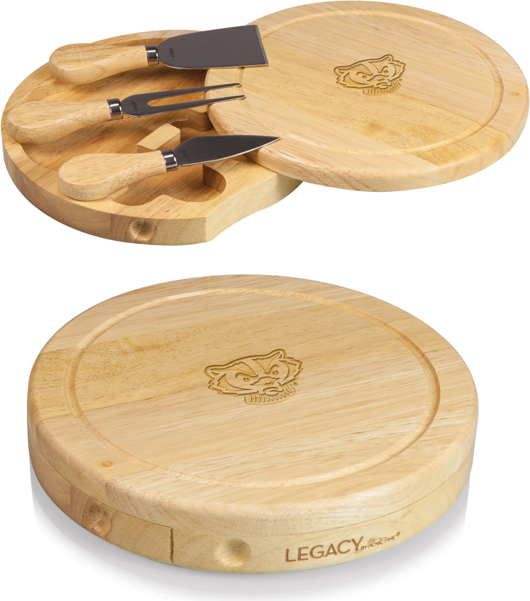 Picnic Time Wisconsin Badgers Small Cheese Board and Tools product image
