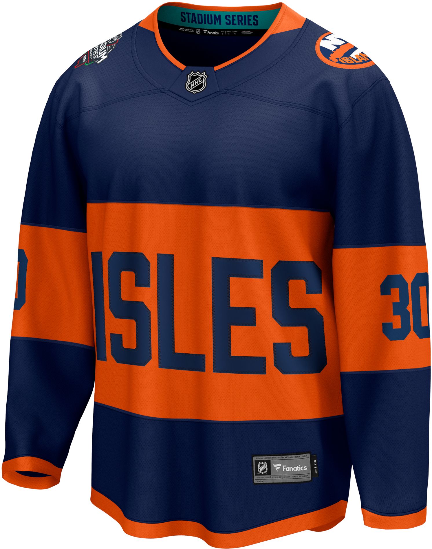 NHL Men's 2023-2024 Stadium Series New York Islanders Ilya Sorokin #30 Navy Replica Jersey