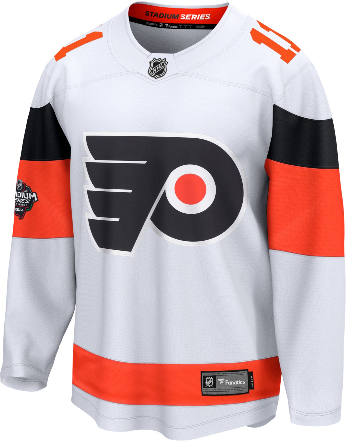 NHL Men s 2023 2024 Stadium Series Philadelphia Flyers Travis Konecny 11 White Replica Jersey Dick s Sporting Goods