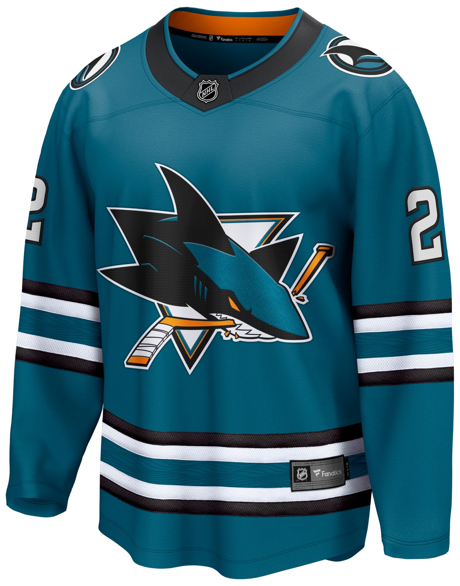NHL Men's San Jose Sharks Will Smith #2 Home Replica Jersey