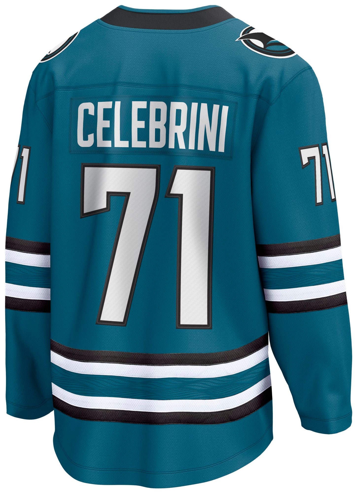 NHL Men's San Jose Sharks Macklin Celebrini #71 2024-2025 Home Replica Jersey product image