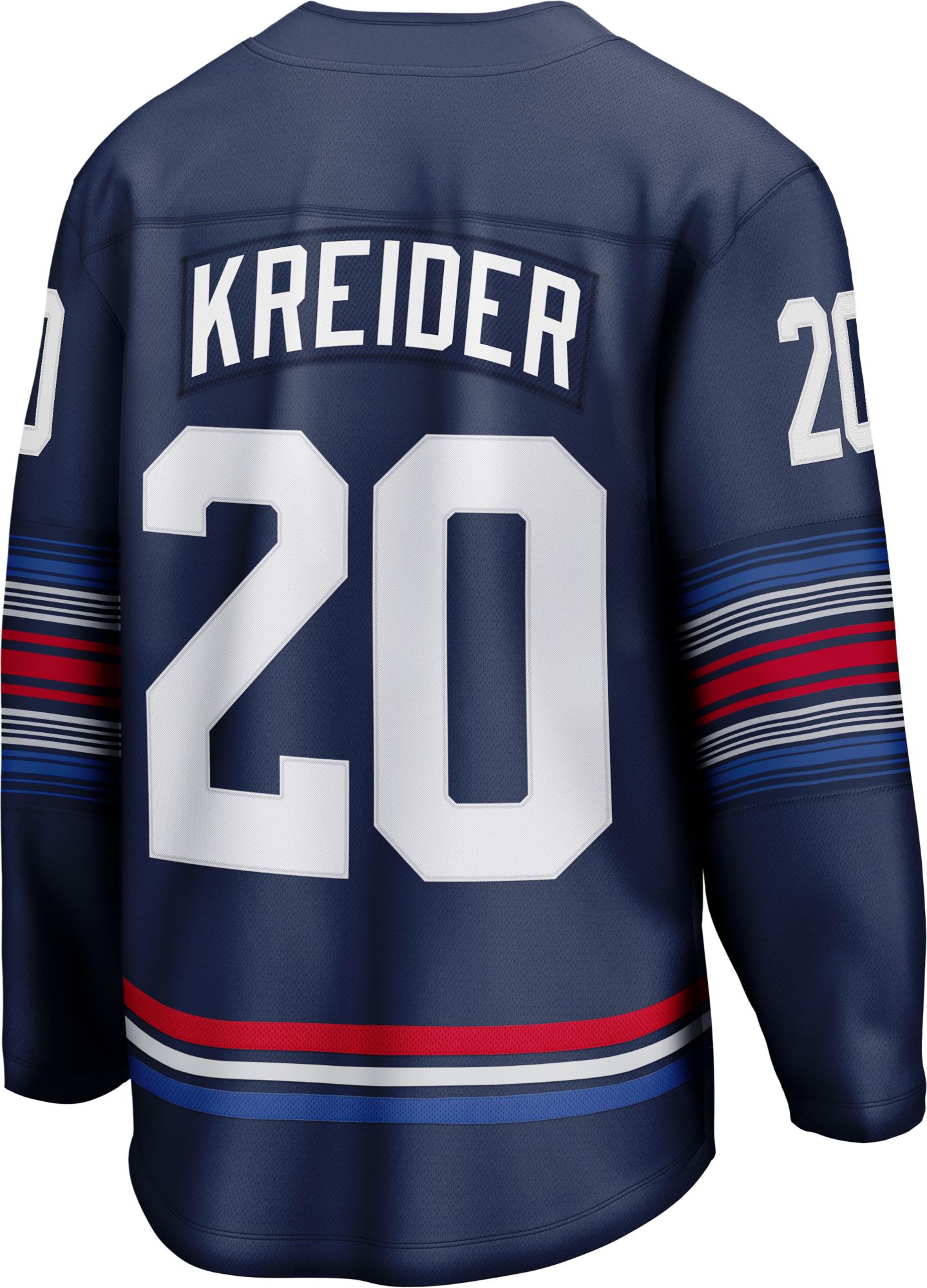 New York Rangers No20 Chris Kreider Royal Blue Home USA Flag Jersey