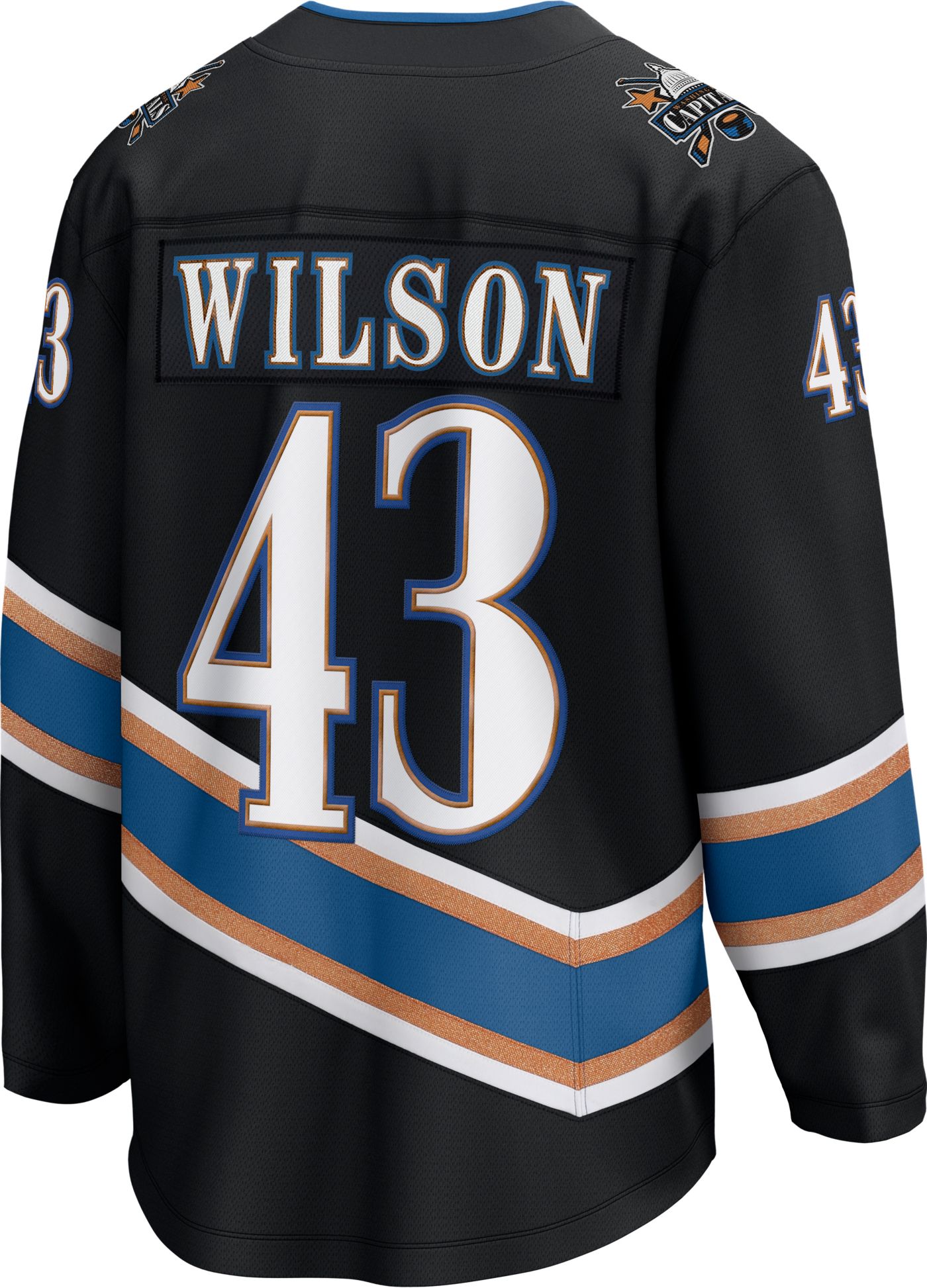 NHL Men s Washington Capitals Tom Wilson 43 2024 2025 Alternate 2 Replica Jersey Dick s Sporting Goods