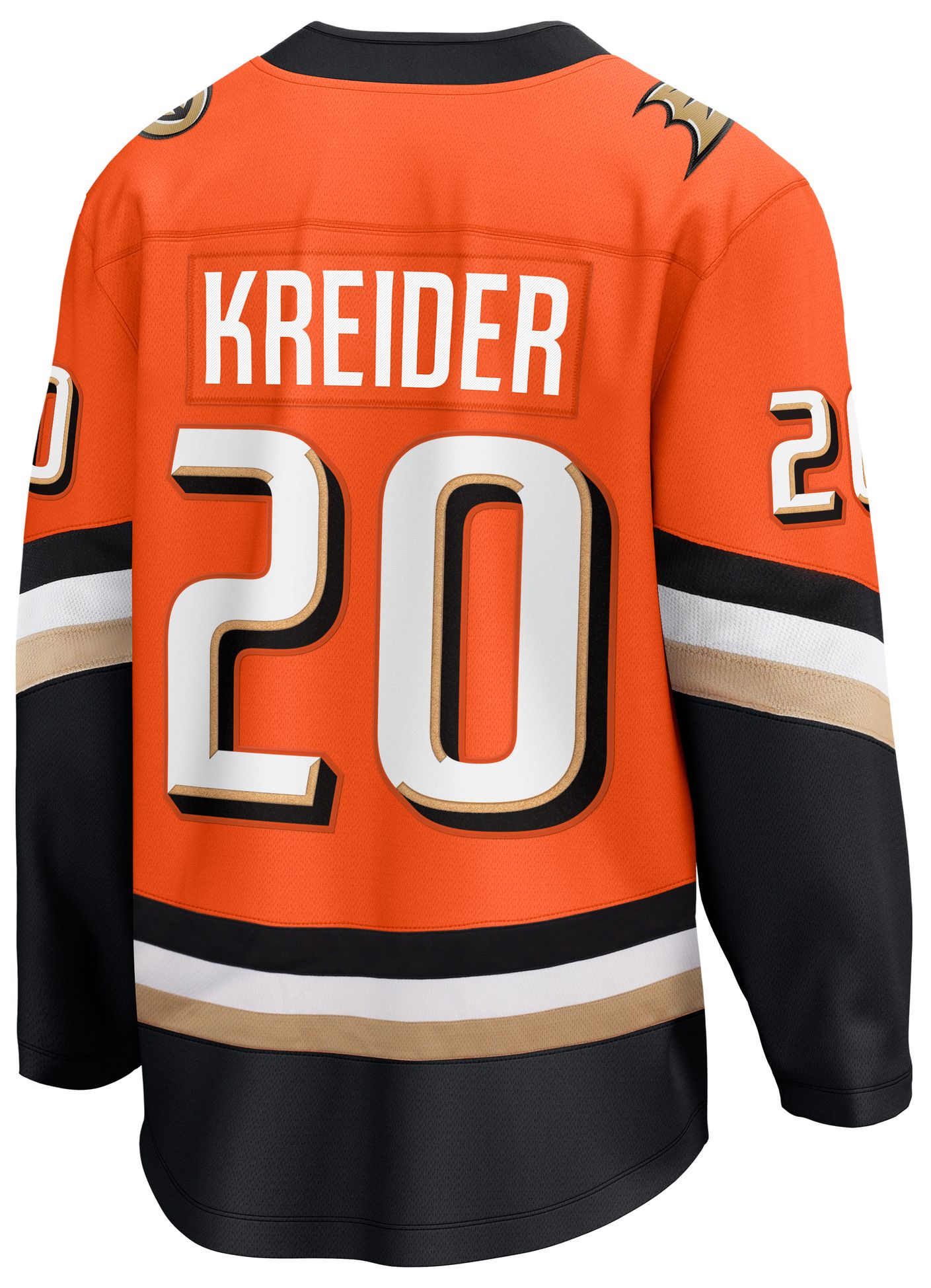 NHL Men's Anaheim Ducks Chris Kreider #20 Orange Breakaway Home Replica Jersey product image