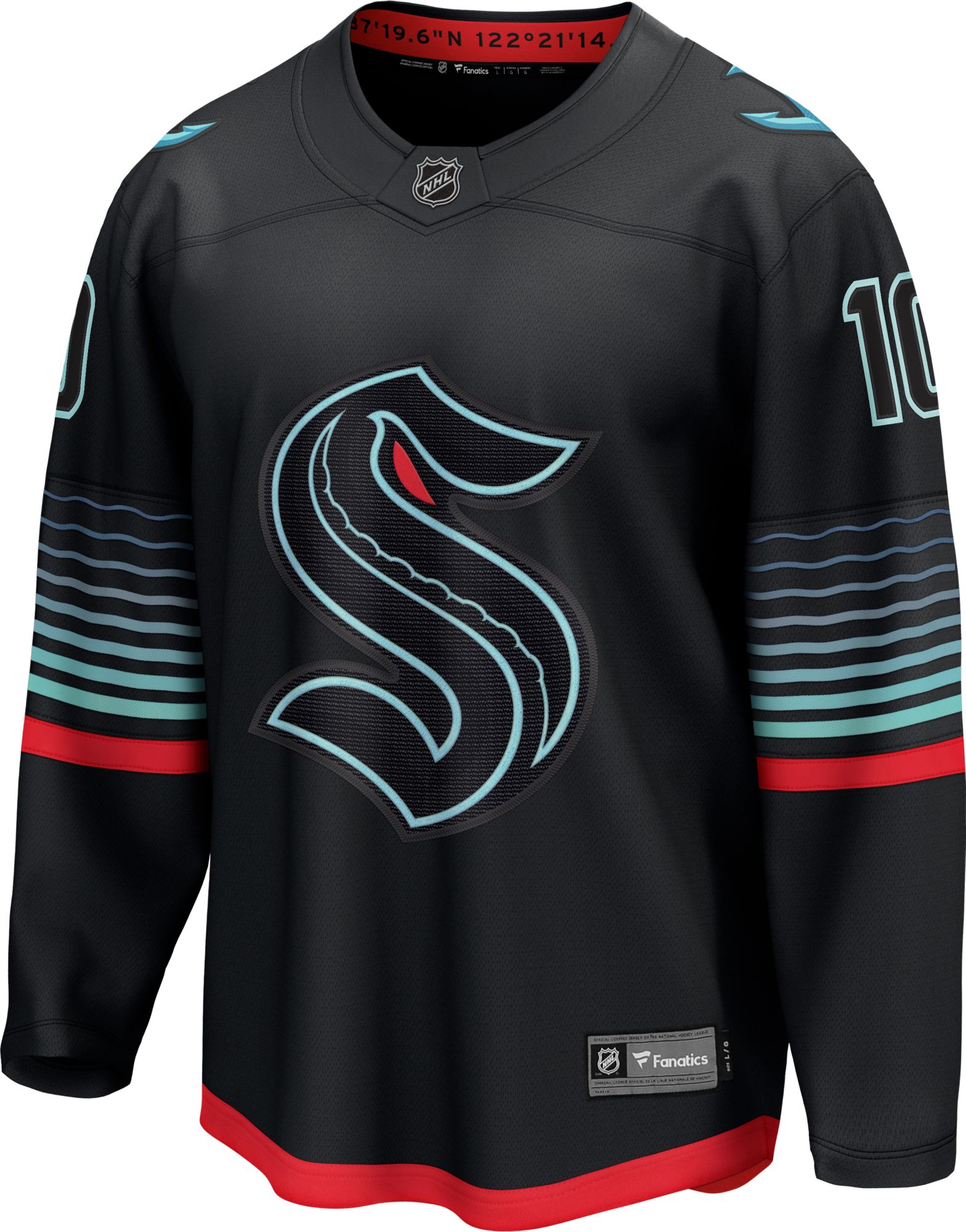 NHL Men's Seattle Kraken Matt Beniers #10 Alternate Navy Breakaway Replica Jersey product image