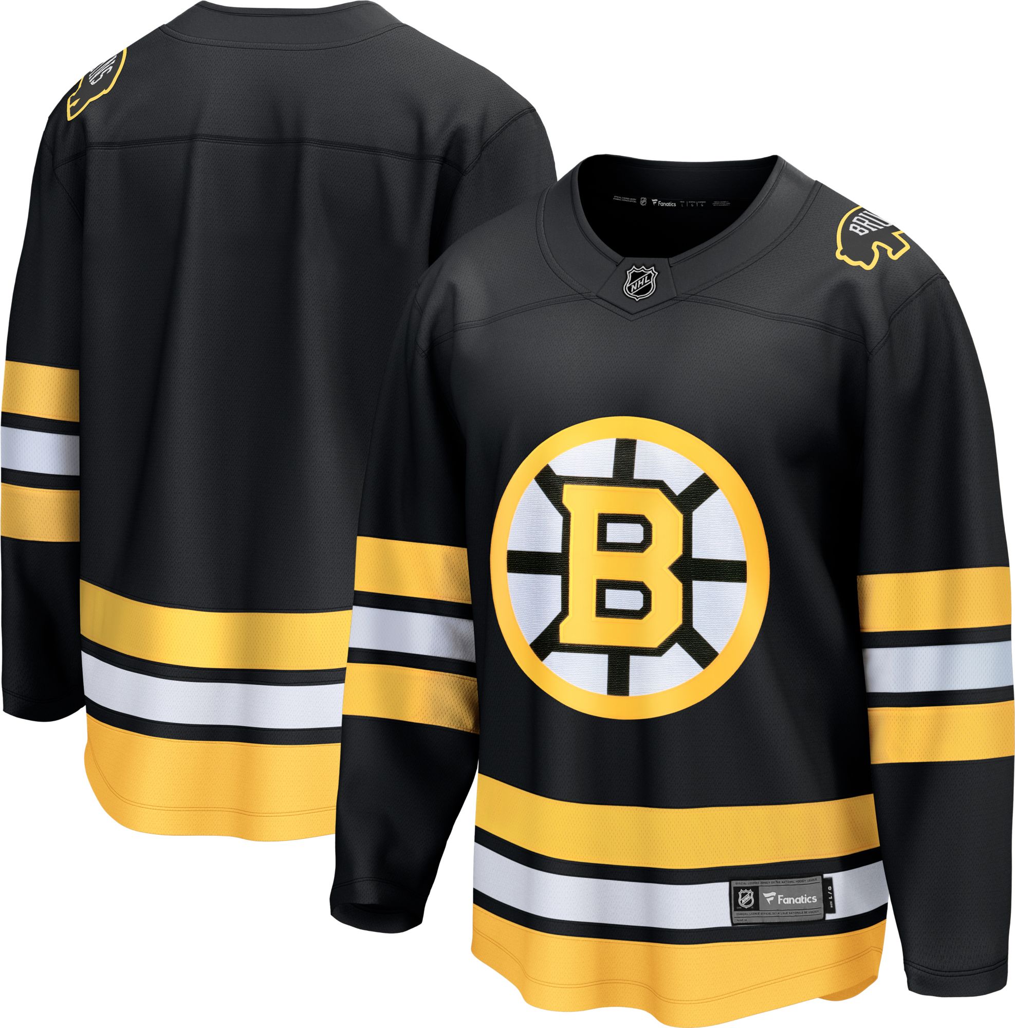 NHL Men's Boston Bruins Home Black Breakaway Replica Jersey product image