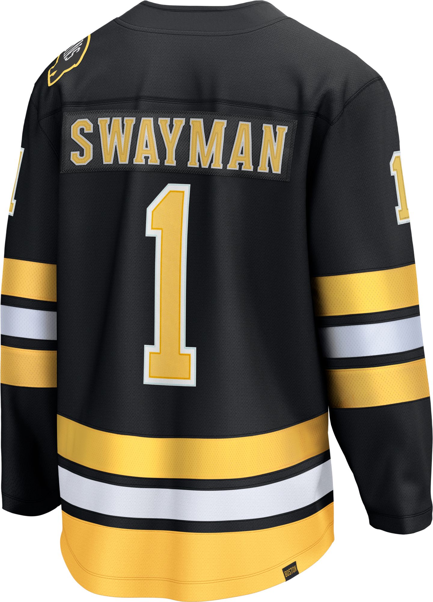 NHL Adult Boston Bruins Jeremy Swayman #1 Home Black Breakaway Replica Jersey product image