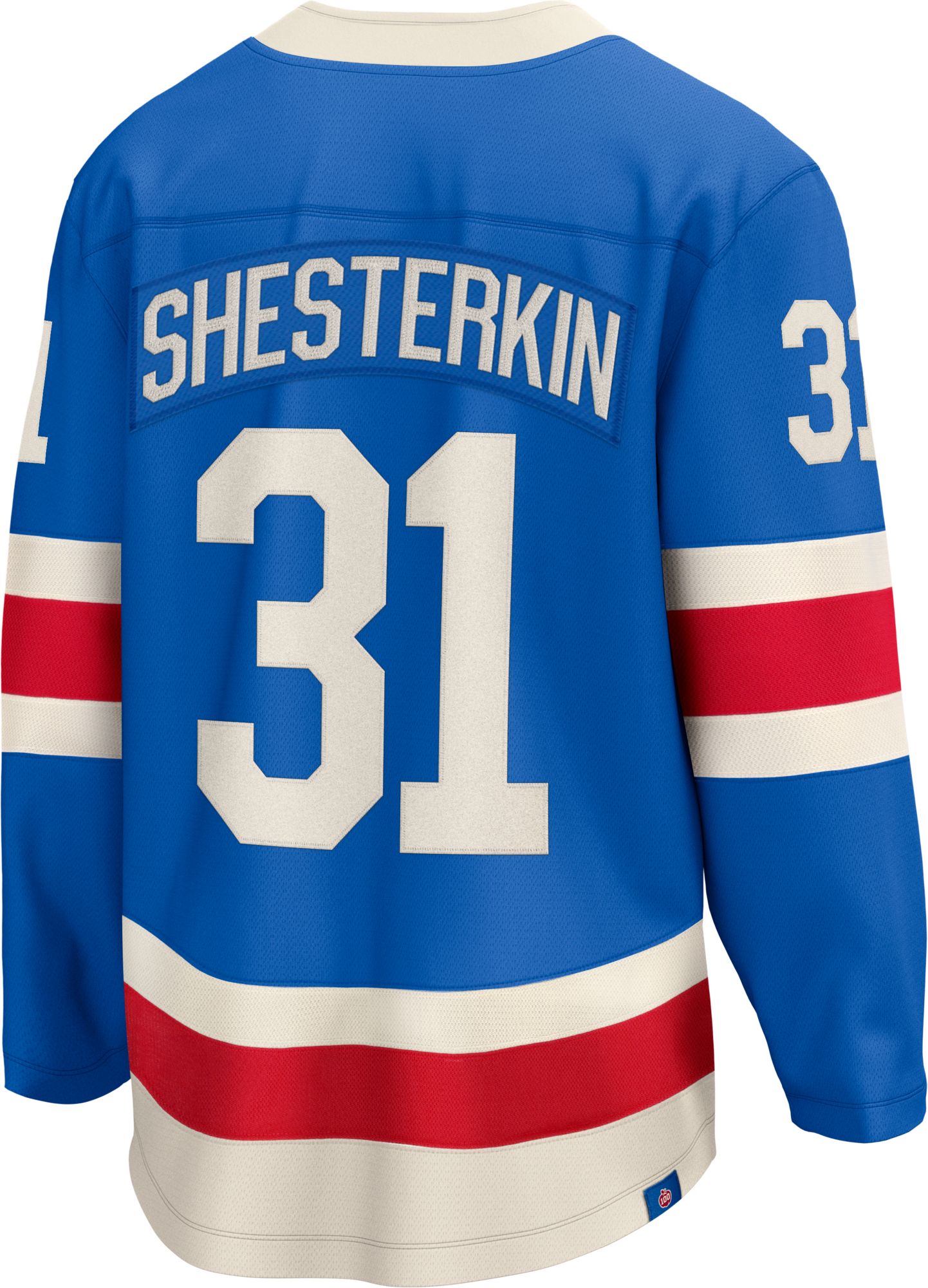 NHL Men's New York Rangers Igor Shesterkin #31 Centennial Alternate Blue Breakaway Replica Jersey product image