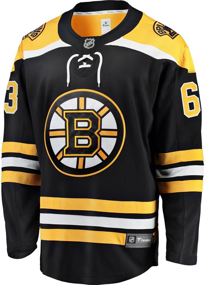 NHL Boston Bruins 63 Marchand Black/Yellow Jersey Men's Size 2XL