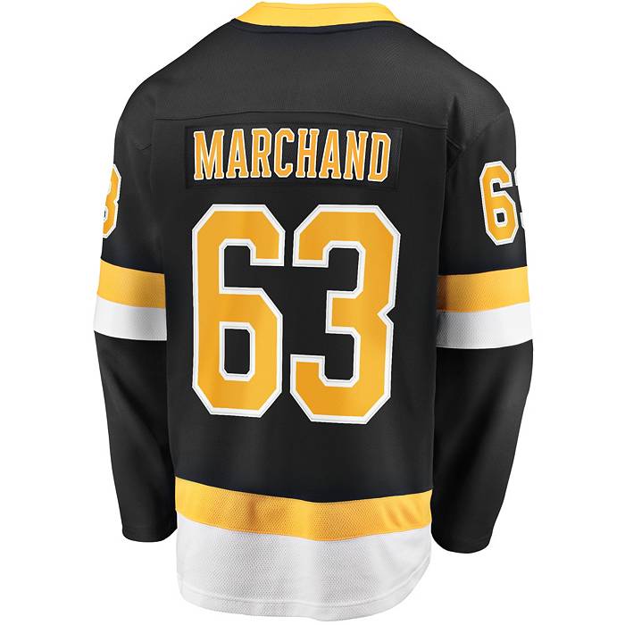 NHL Boston Bruins Authentic Big B Brad Marchand Adidas Mens Alt Logo  Jersey 