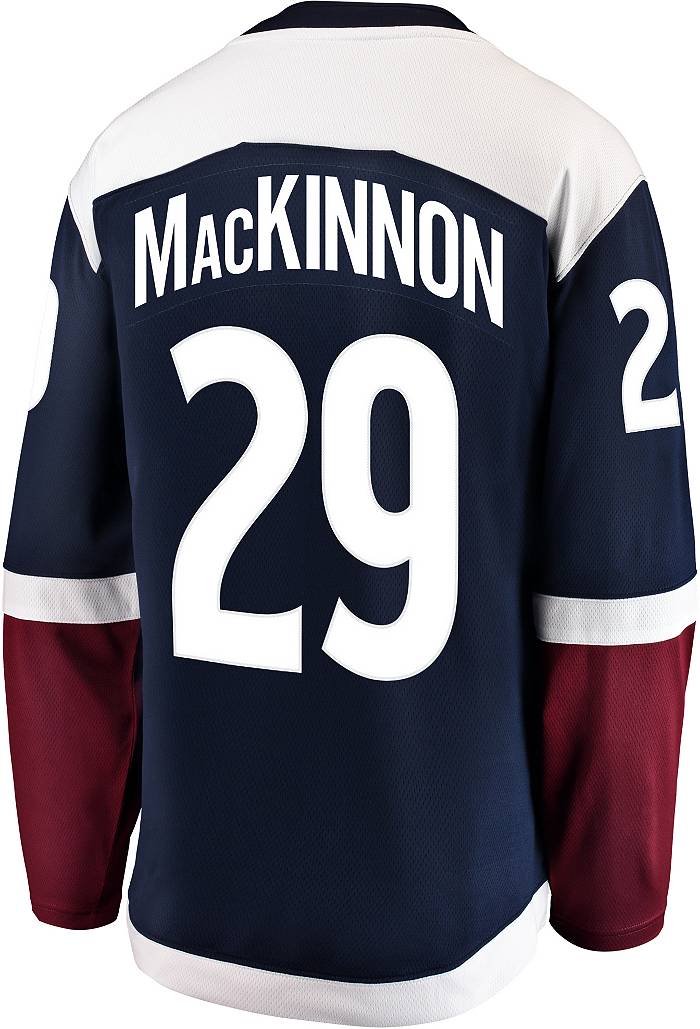Men's Fanatics Branded Nathan MacKinnon White Colorado Avalanche Away Premier Breakaway Player Jersey