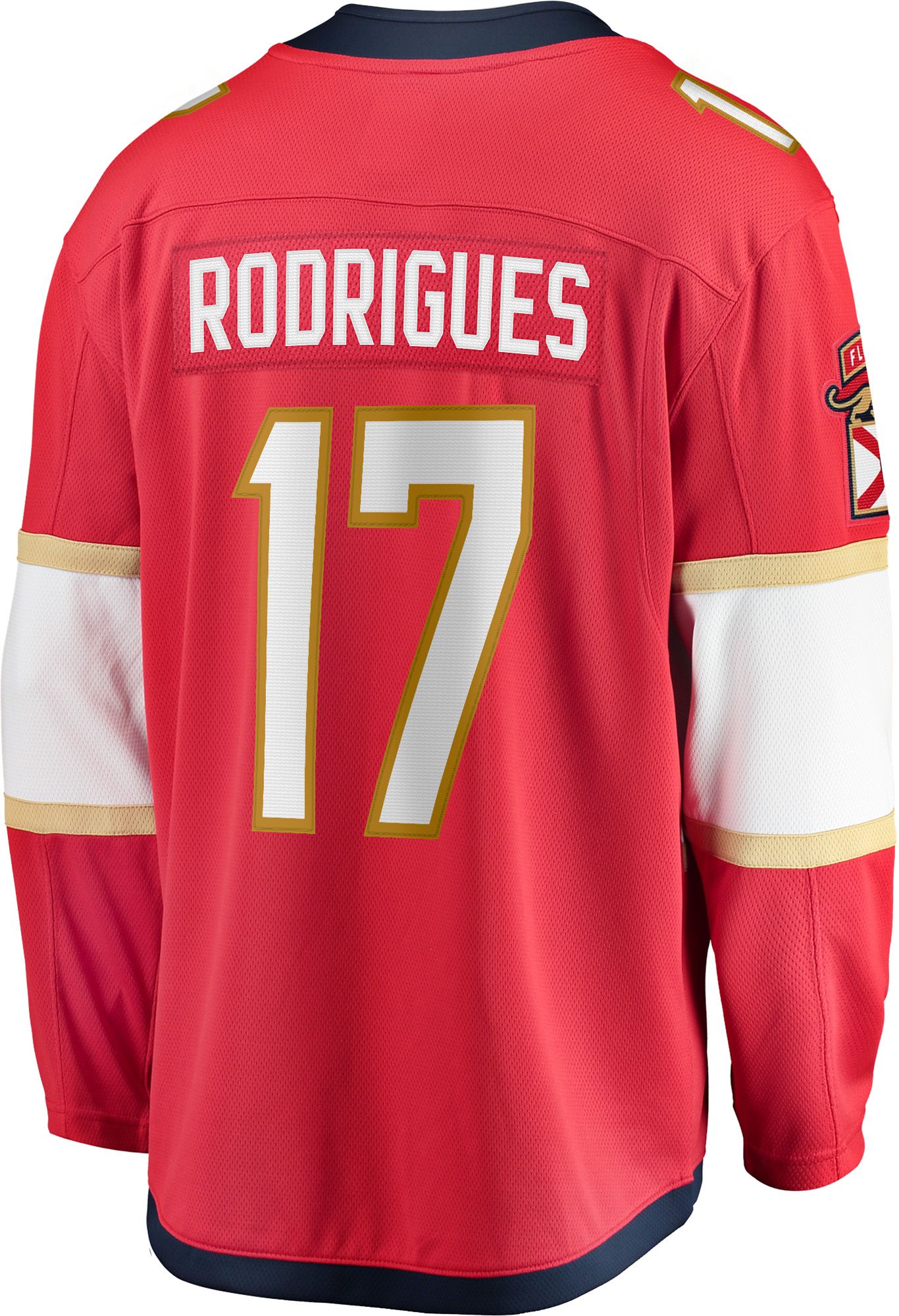 NHL Men's Florida Panthers Evan Rodrigues #17 Red Home Replica Jersey product image