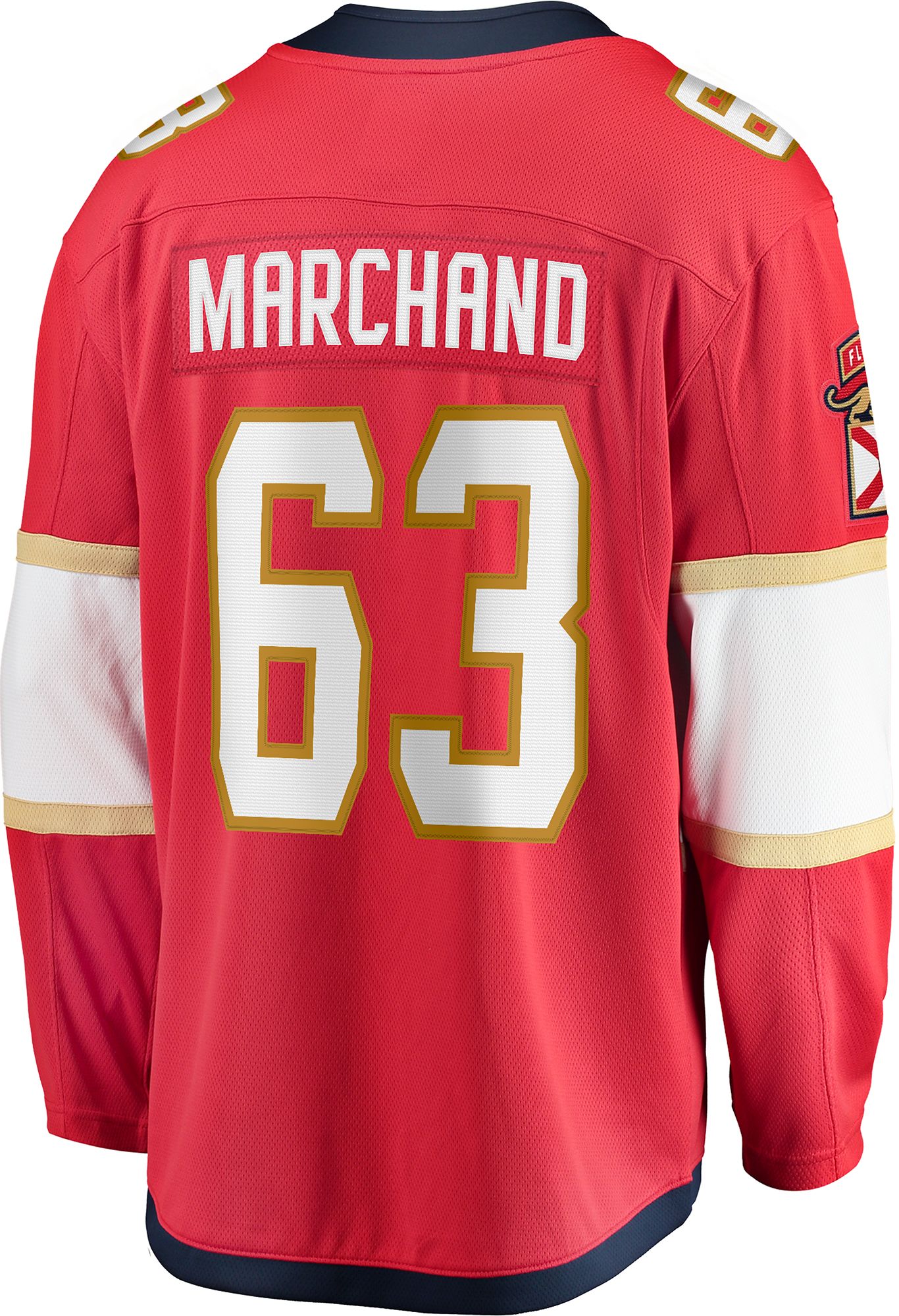 NHL Men's Florida Panthers Brad Marchand #63 Red Breakaway Replica Home Jersey product image