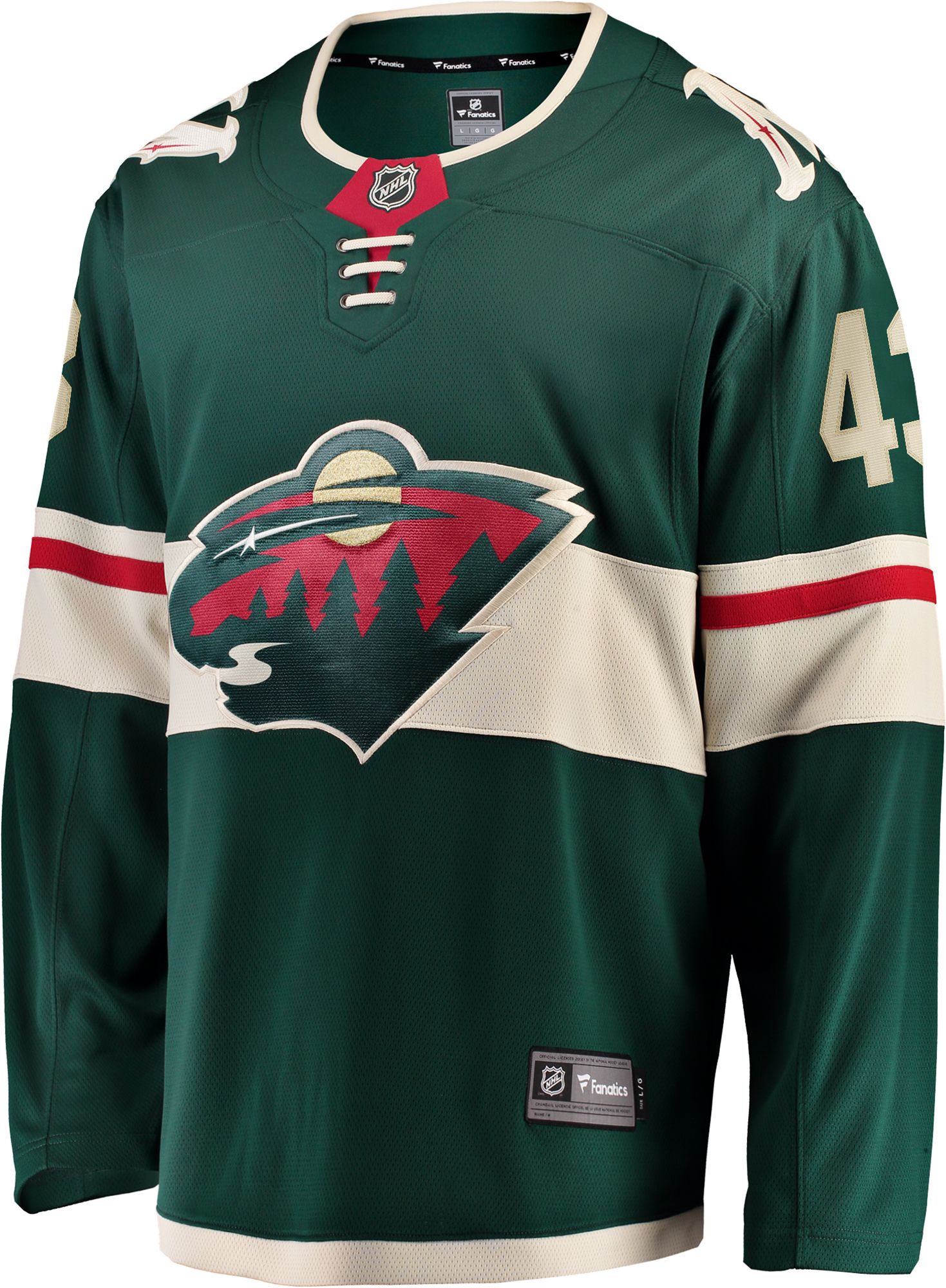 NHL Adult Minnesota Wild Quinn Hughes #43 Breakaway Home Replica Jersey product image