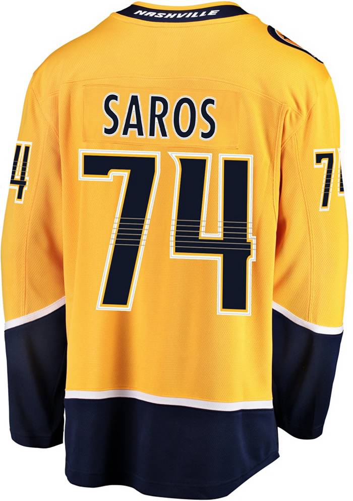 NHL Nashville Predators Juuse Saros #74 Home Replica Jersey