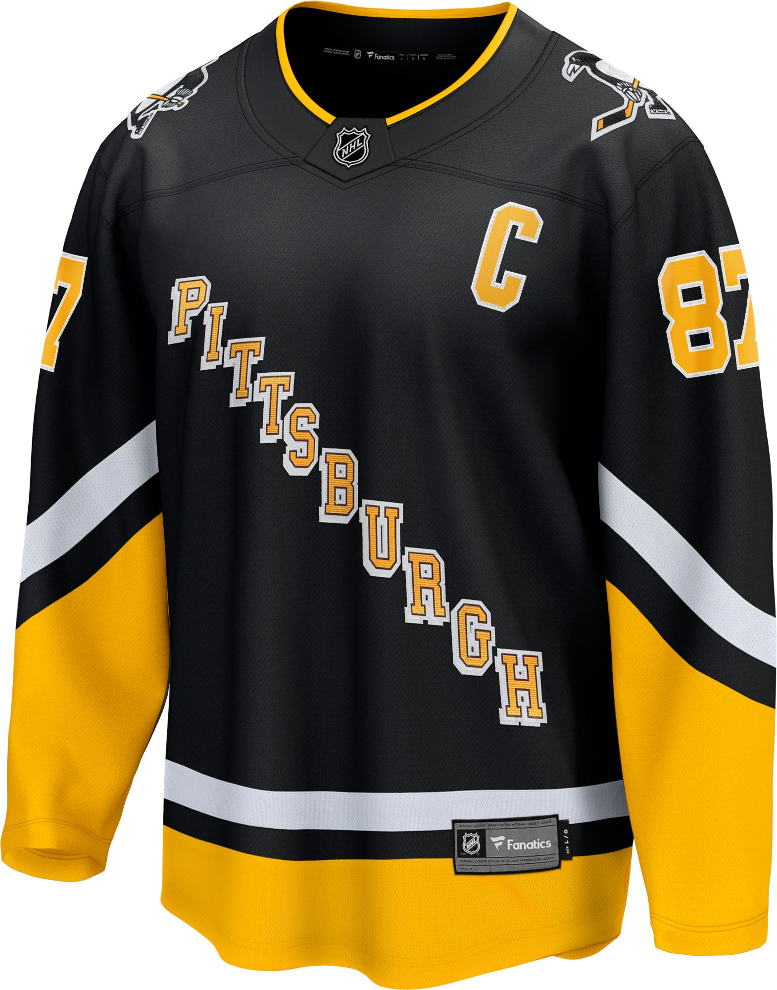 Adidas Pittsburgh Penguins No87 Sidney Crosby Gold Alternate Authentic Stitched NHL Jersey