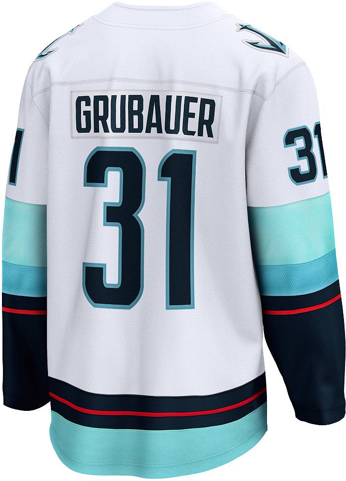 #31 Grubauer - Seattle Kraken Authentic Adidas Home Player Jersey - 44