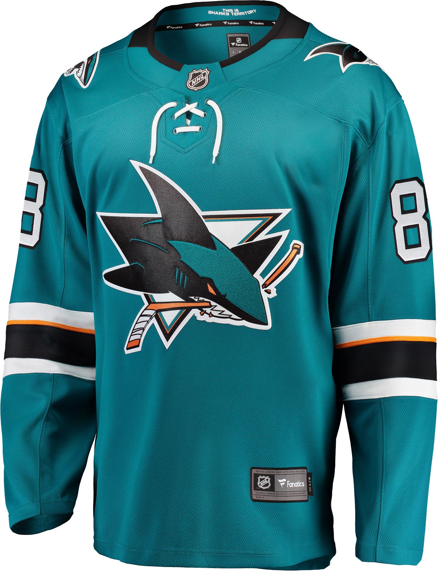 NHL Men's San Jose Sharks Brent Burns #88 Breakaway Home Replica Jersey product image
