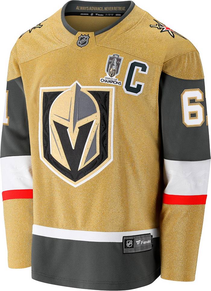 Youth Vegas Golden Knights Mark Stone #61 Home Captain Jersey Black - With  2023 Stanley Cup Patch