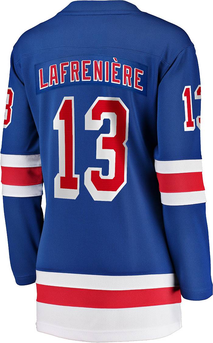 Fanatics Men's Replica New York Rangers Alexis Lafreniere #13 Jersey