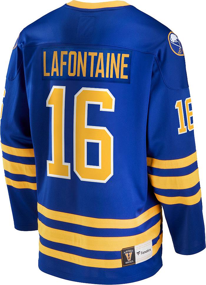 Pat LaFontaine Buffalo Sabres Vintage Throwback Blue Jersey
