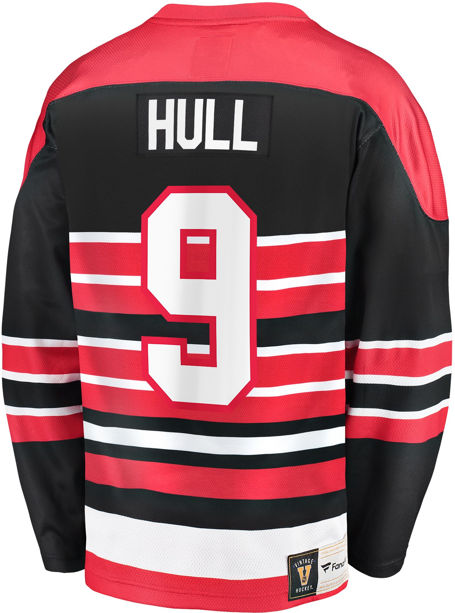 Chicago Blackhawks No9 Bobby Hull Red Home USA Flag Stitched Jersey