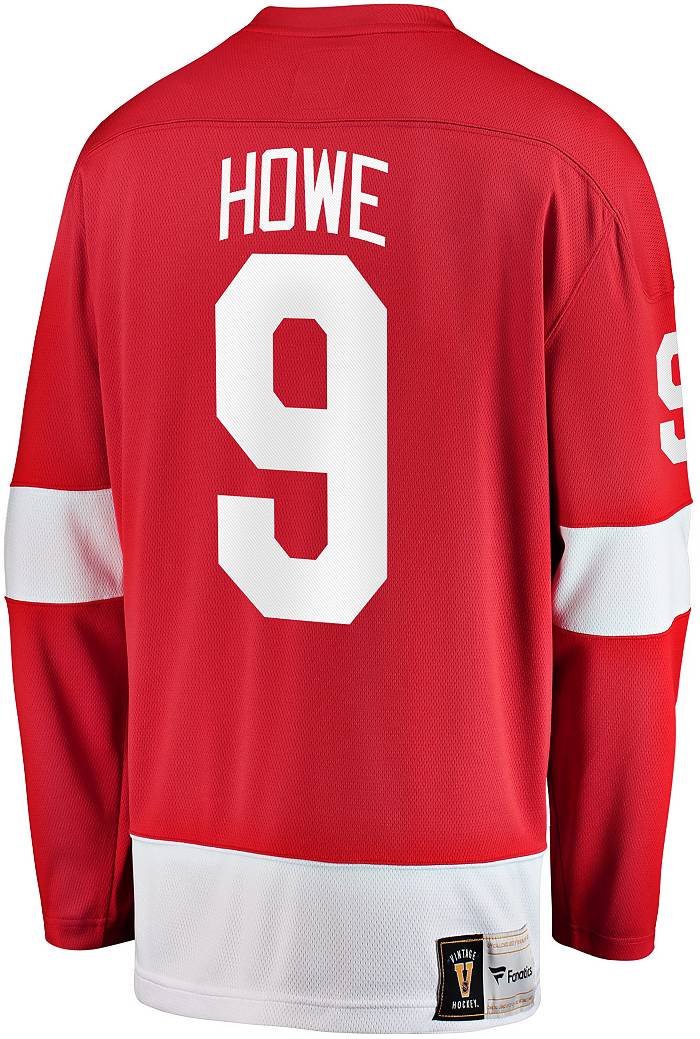 NHL Detroit Red Wings Gordie Howe #9 Breakaway Vintage Replica Jersey