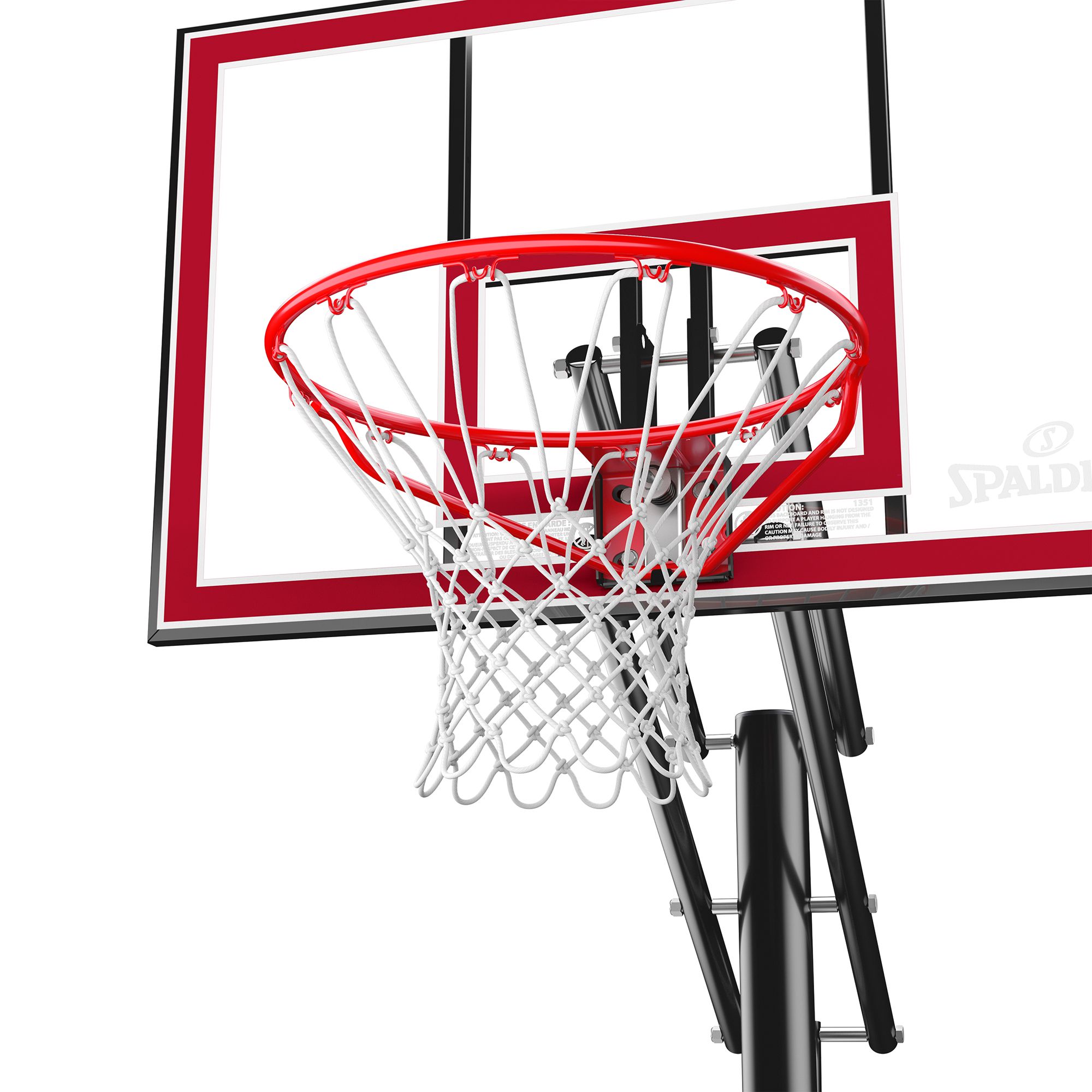 Spalding 44" Shatter-Proof Polycarbonate Pro Glide Lite In-Ground Basketball Hoop product image