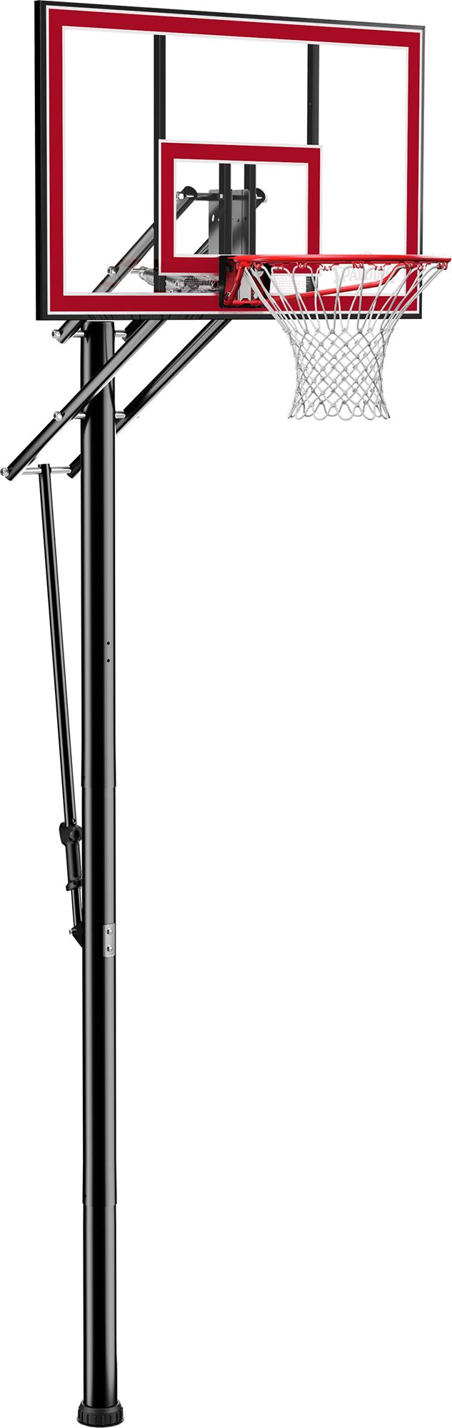 Spalding 44" Shatter-Proof Polycarbonate Pro Glide Lite In-Ground Basketball Hoop product image