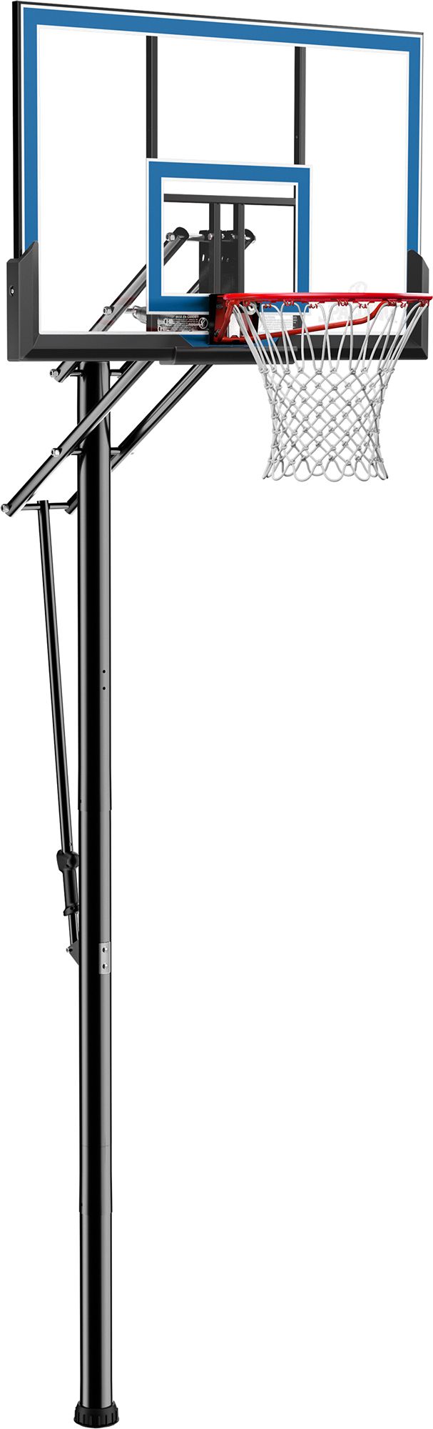 Spalding 48" Shatter-proof Polycarbonate Pro Glide In-Ground Basketball Hoop product image