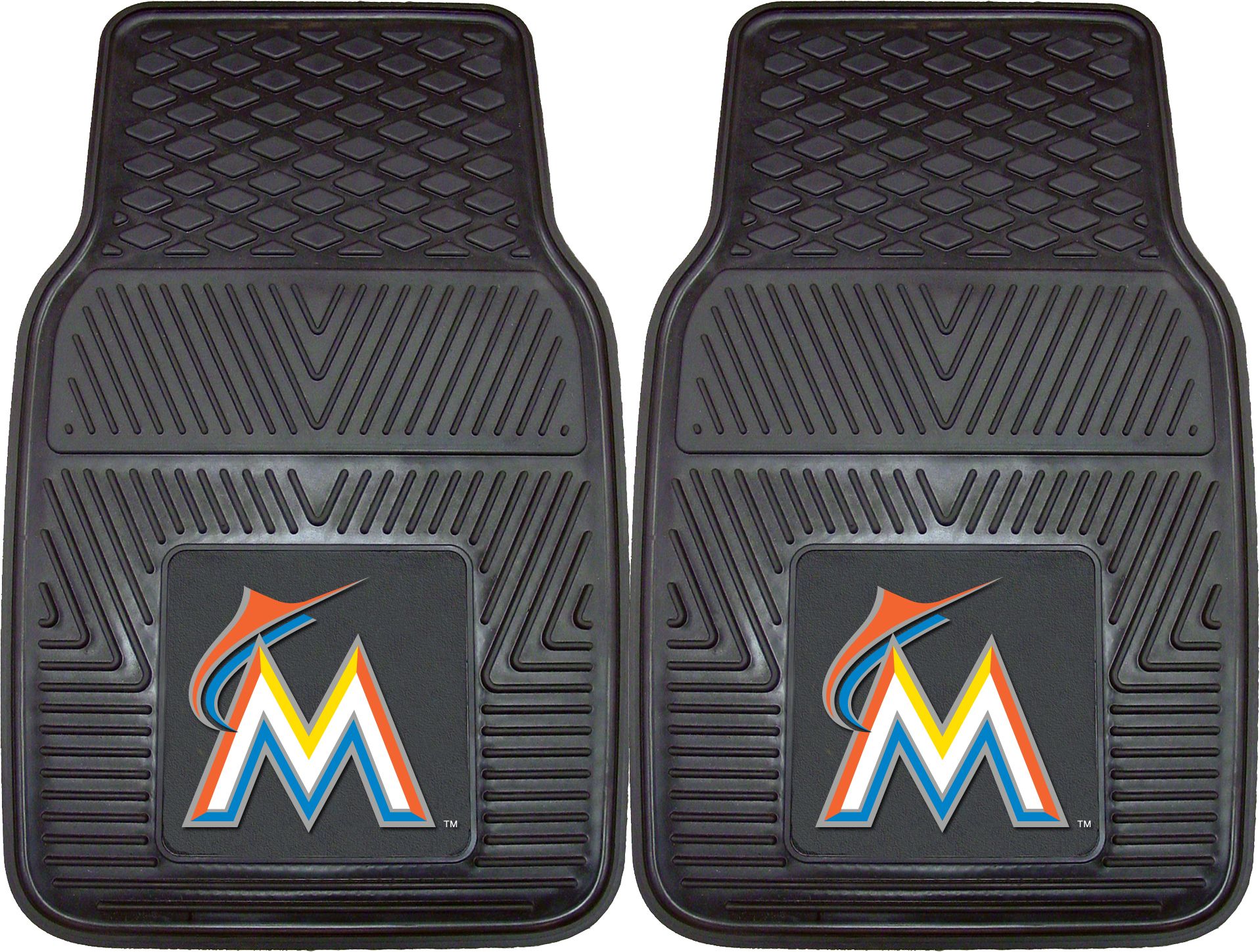 Miami Marlins Heavy Duty Vinyl Car Mats 2-Pack product image