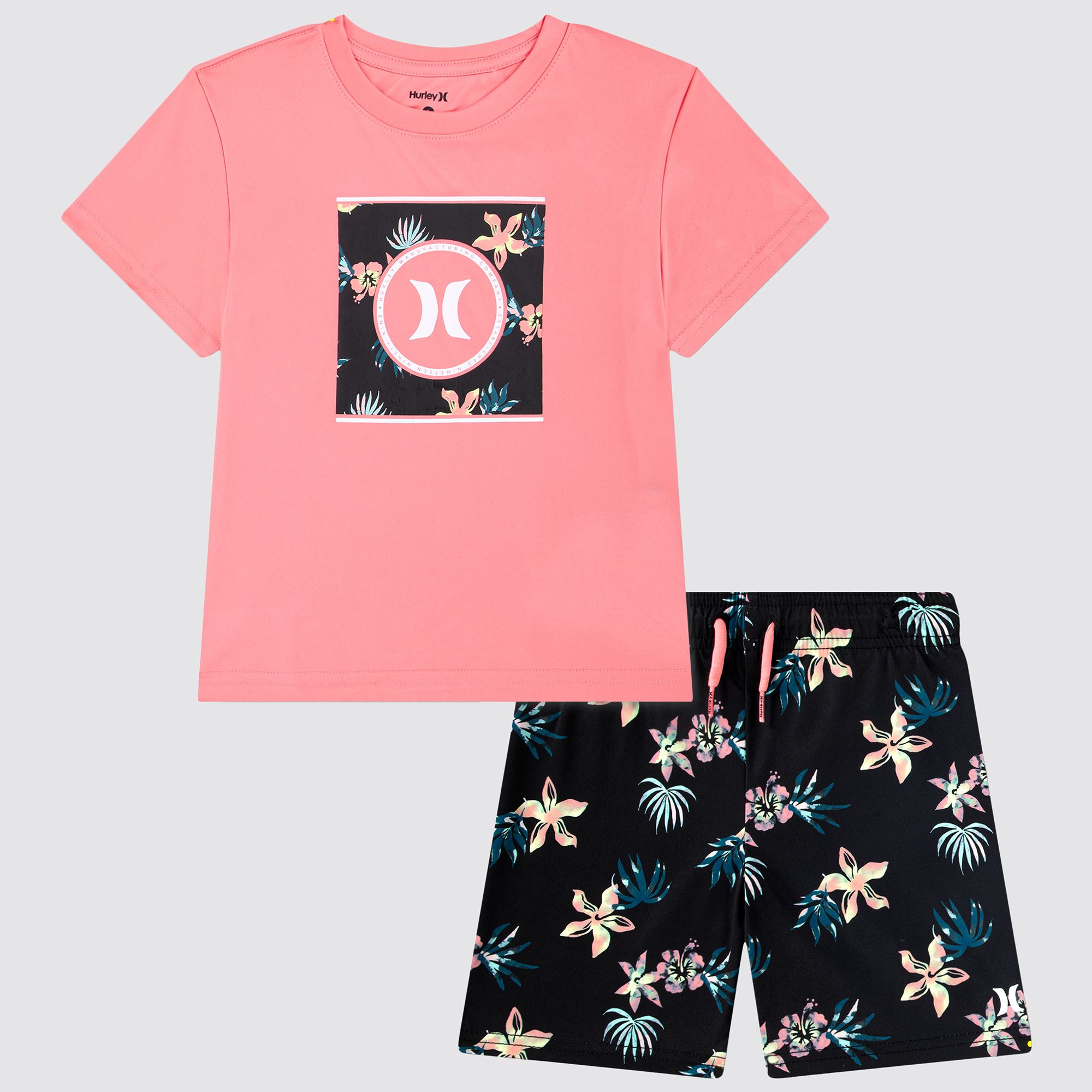 Hurley Little Boys' Tropical Floral 2-Piece Swim Set product image
