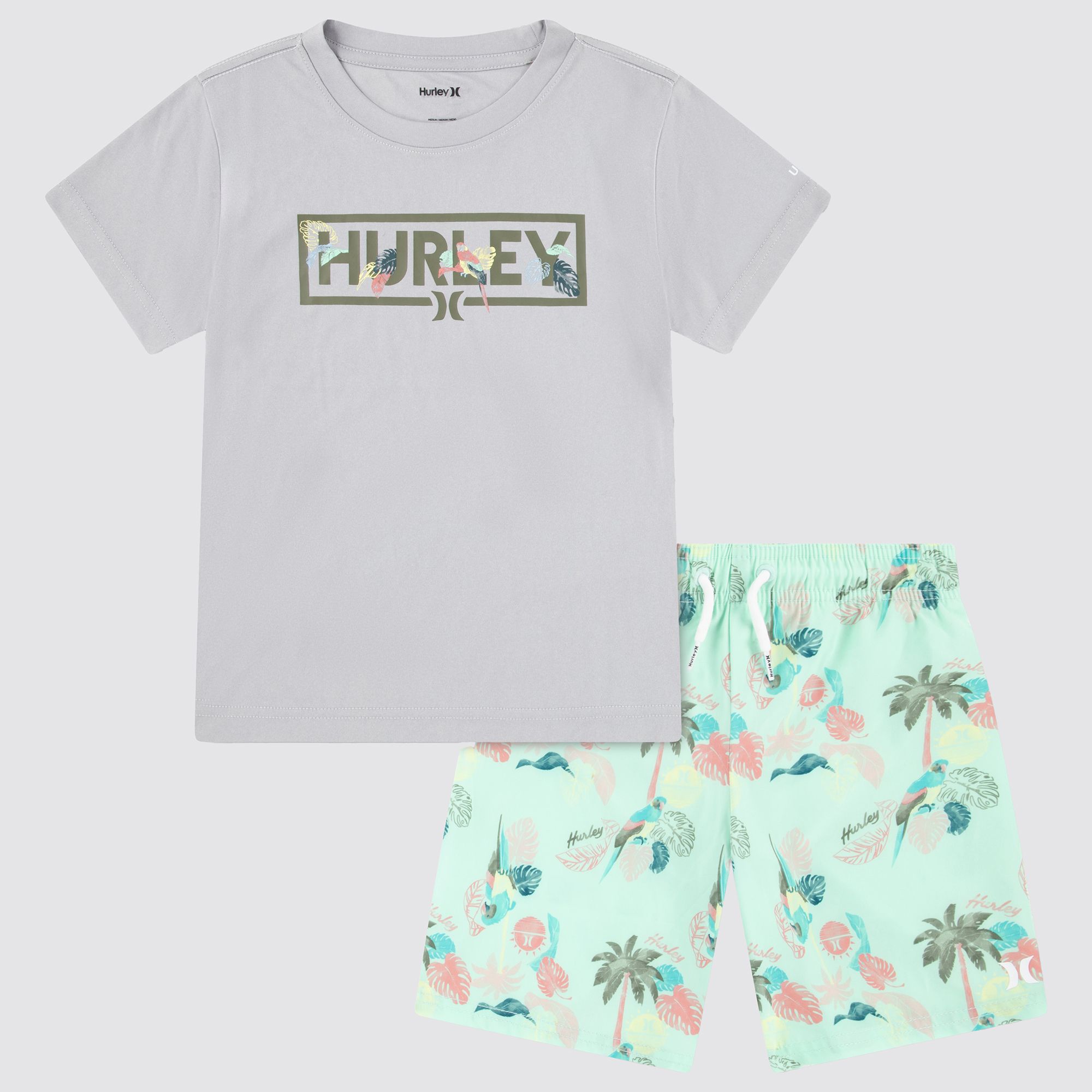 Hurley Little Boys' Parrot-Dise 2-Piece Swim Set product image