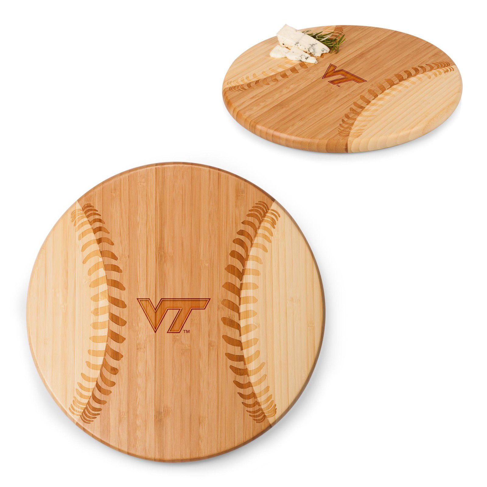Picnic Time Virginia Tech Hokies Home Run Baseball Serving Tray product image