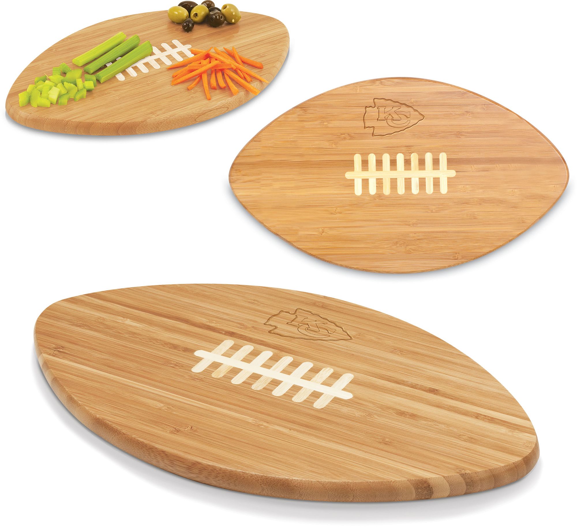 Picnic Time Kansas City Chiefs Football Cutting Board Tray product image