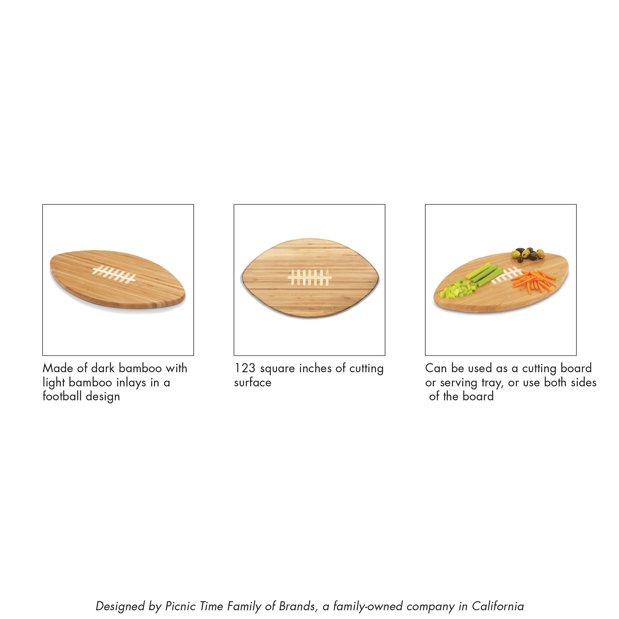 Picnic Time New York Jets Football Cutting Board Tray product image