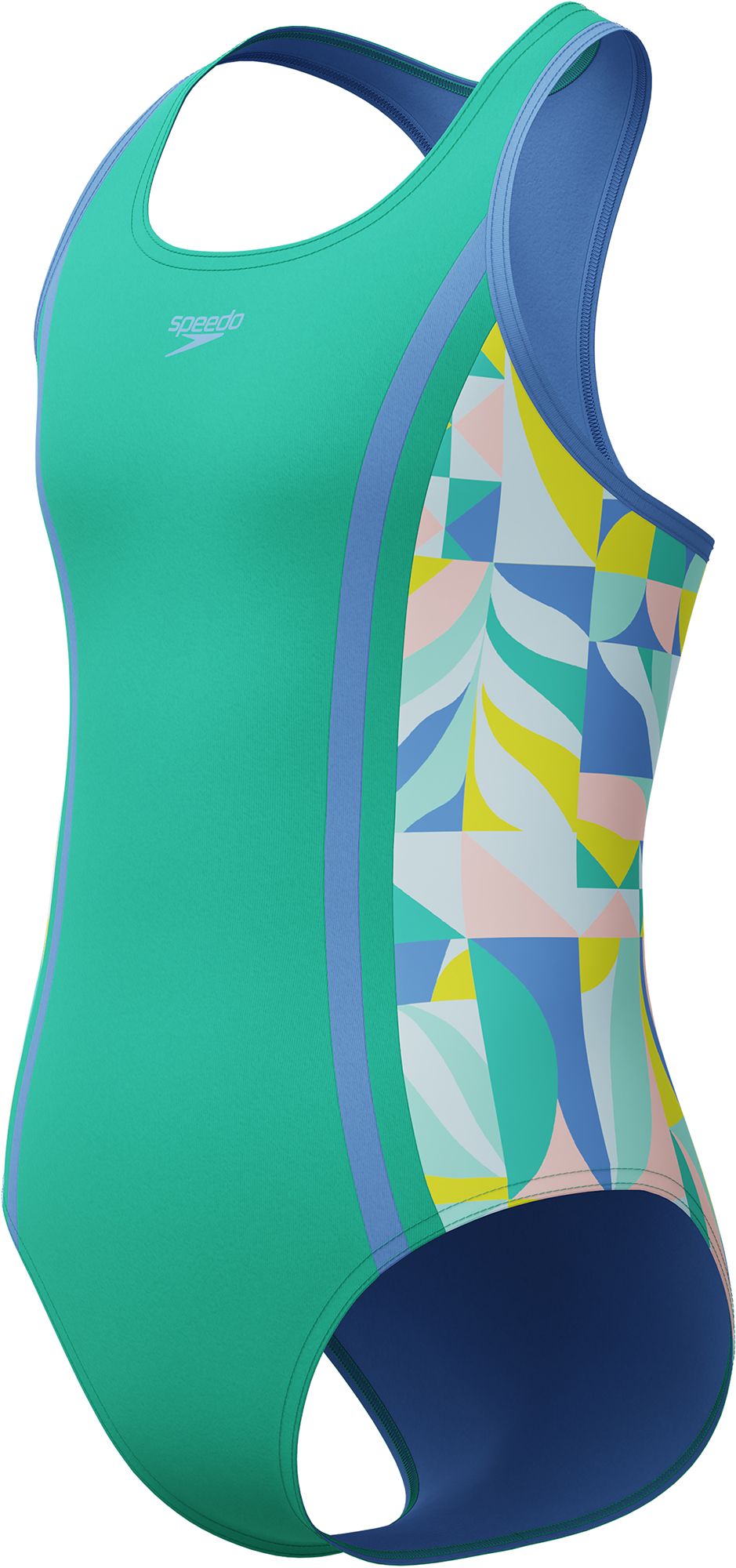 Speedo Girls' Printed Spliced Racerback One-Piece Swimsuit product image