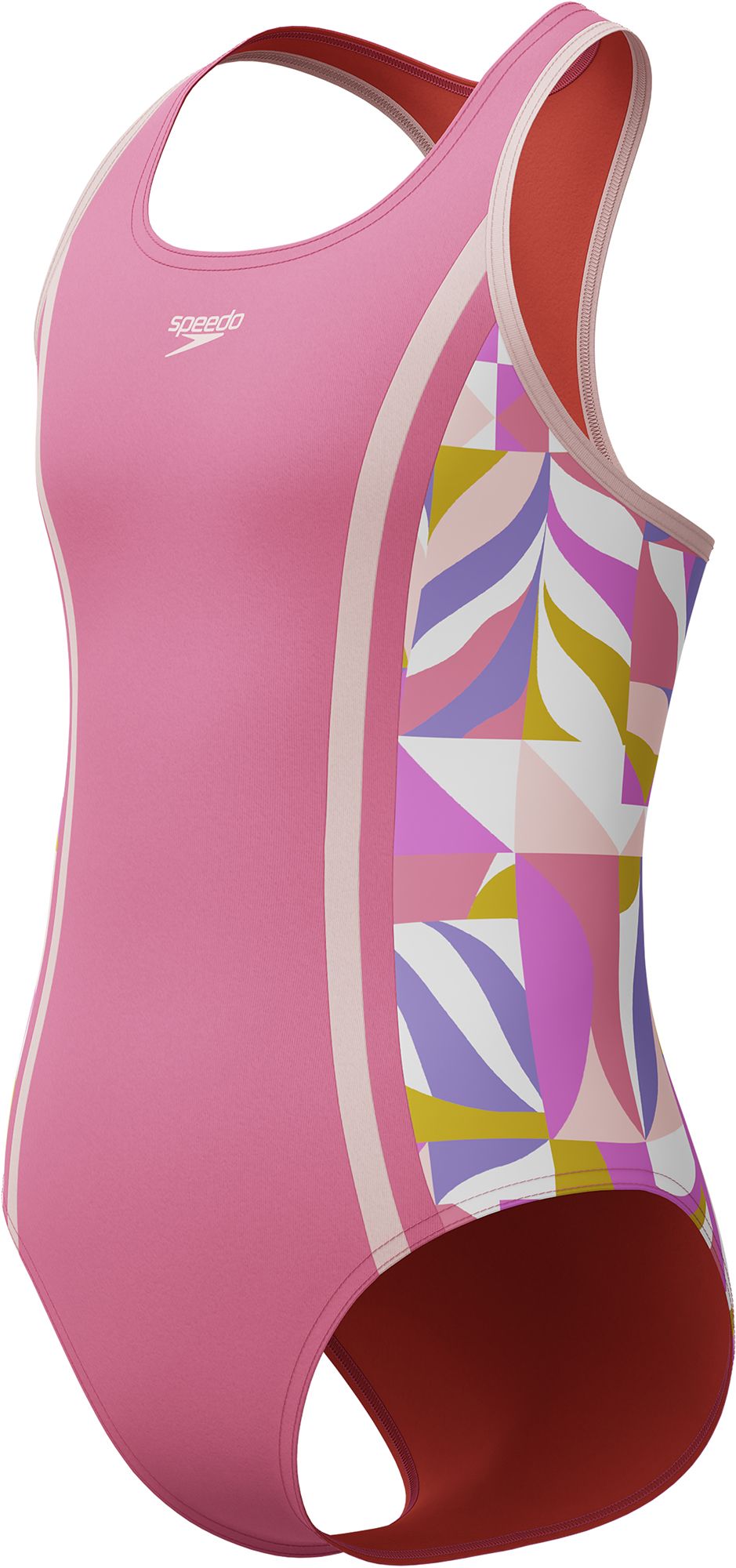 Speedo Girls' Printed Spliced Racerback One-Piece Swimsuit product image