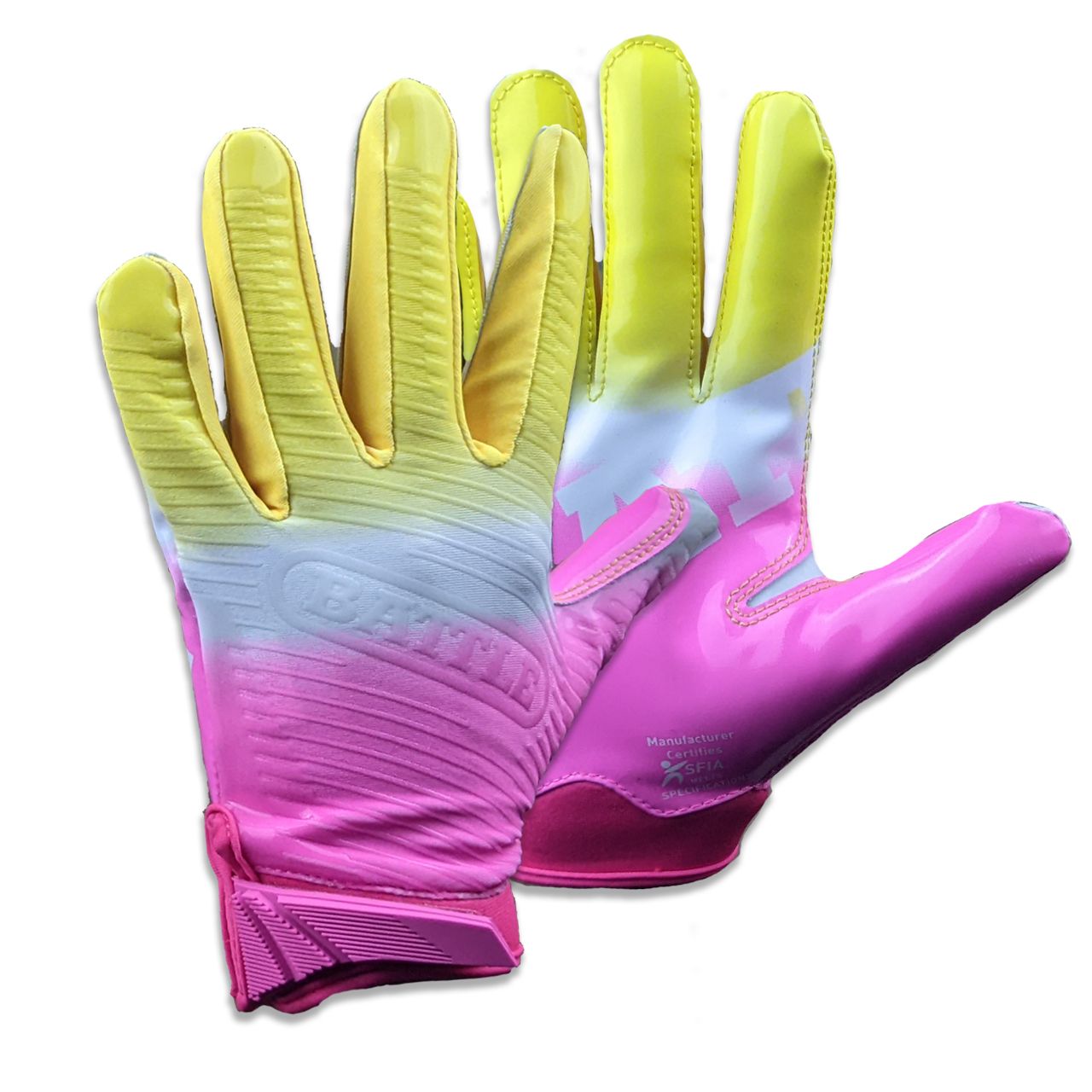 Battle Youth Doom Gradient Football Receiver Gloves