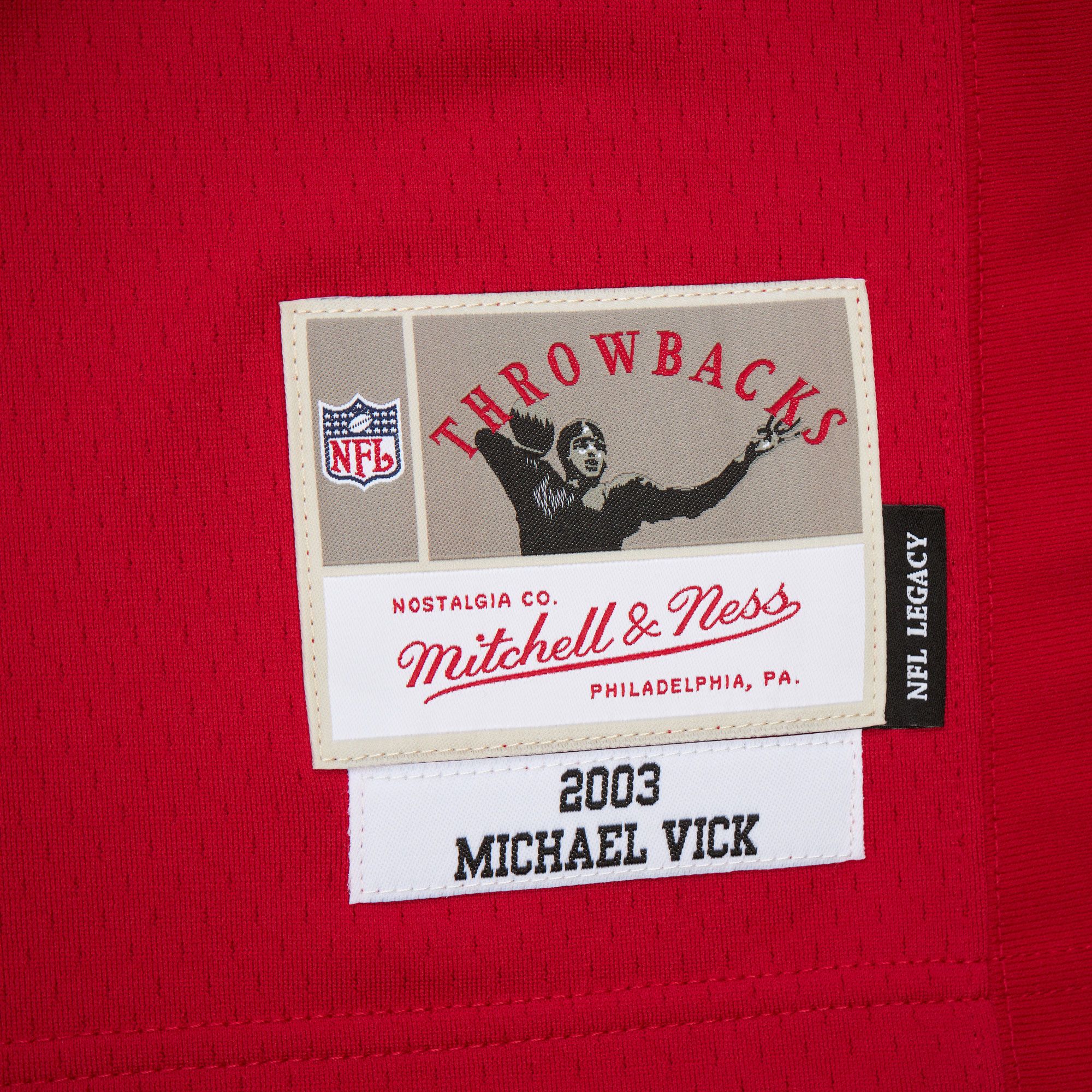 Mitchell & Ness Men's Atlanta Falcons Michael Vick #7 Red 2003 Replica Football Jersey product image