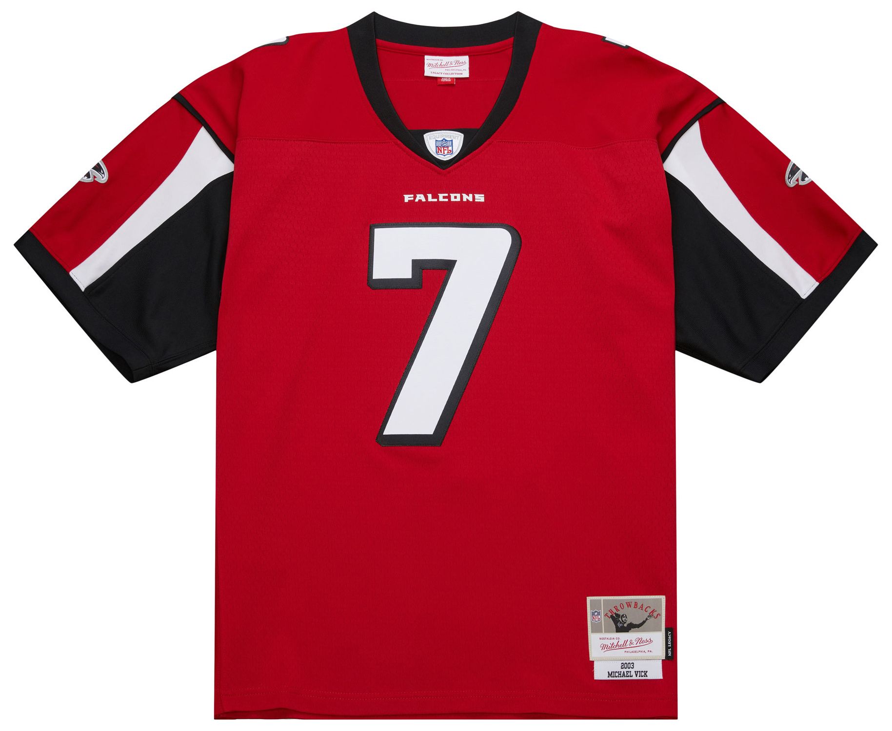 Mitchell & Ness Men's Atlanta Falcons Michael Vick #7 Red 2003 Replica Football Jersey product image