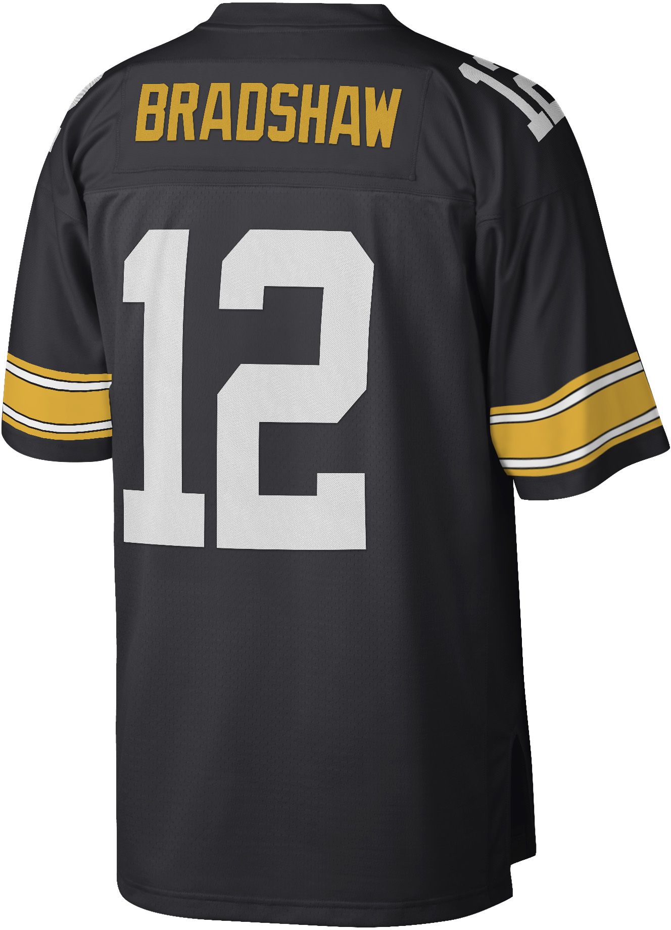 Mitchell & Ness Men's Pittsburgh Steelers Terry Bradshaw #12 1976 Black Throwback Jersey