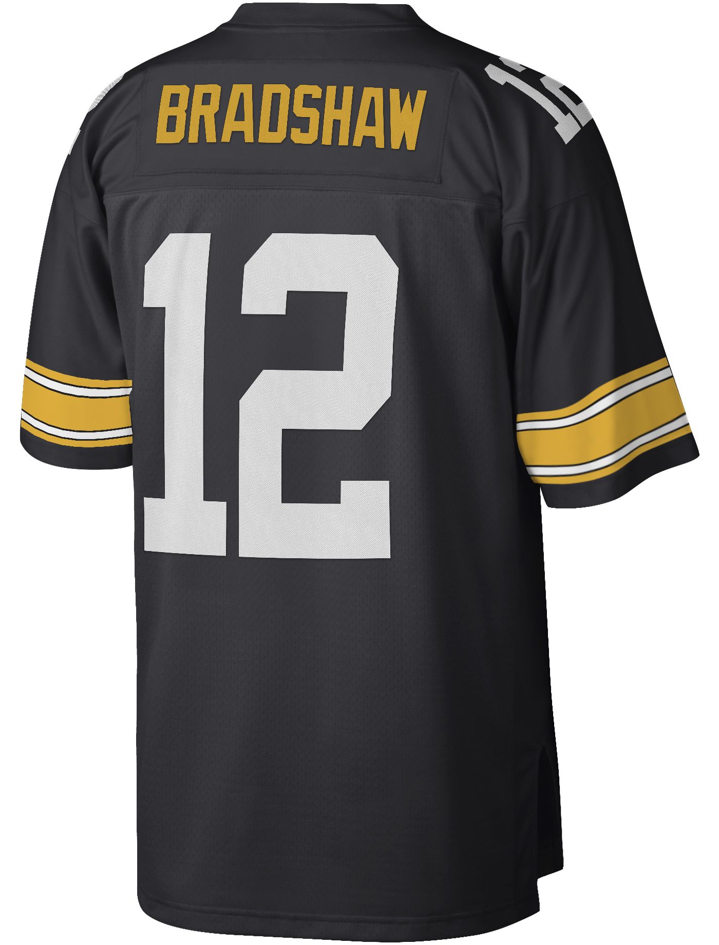 Mitchell Ness Men s Pittsburgh Steelers Terry Bradshaw 12 1976 Black Throwback Jersey Dick s Sporting Goods