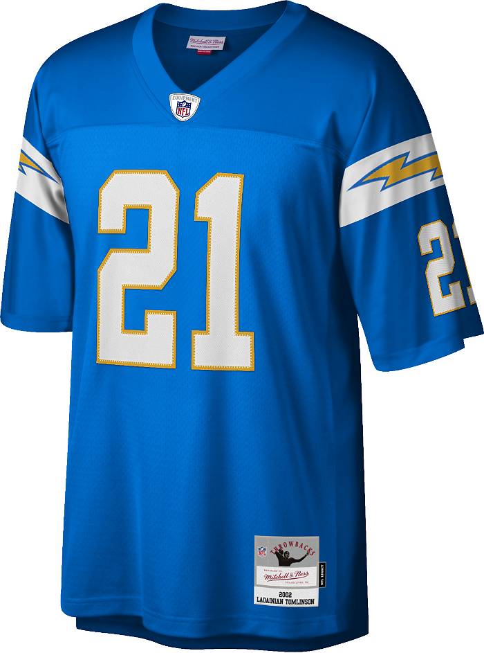 Mitchell & Ness Men's San Diego Chargers Ladainian Tomlinson #21 Blue 2009 Throwback  Jersey