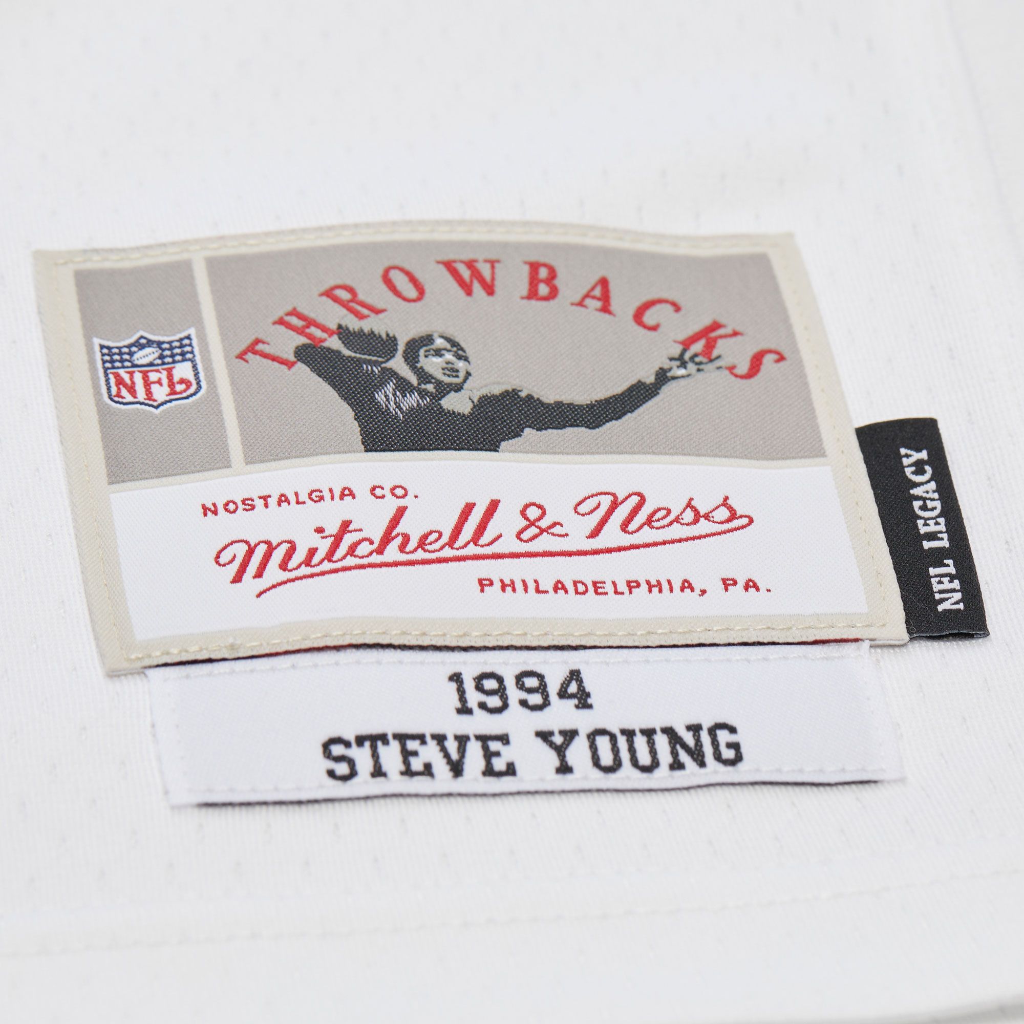 Mitchell & Ness Men's San Francisco 49ers Steve Young #8 White 1994 Replica Football Jersey product image