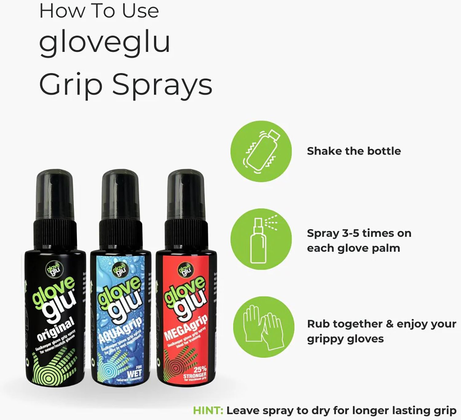 gloveglu Just Grip Essentials Soccer Glove Care Kit product image