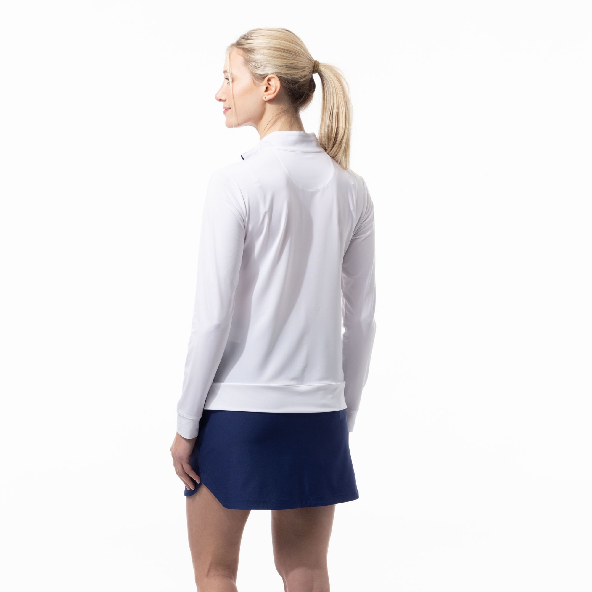 SanSoleil Women's Mélange Mini Check Golf Pullover product image