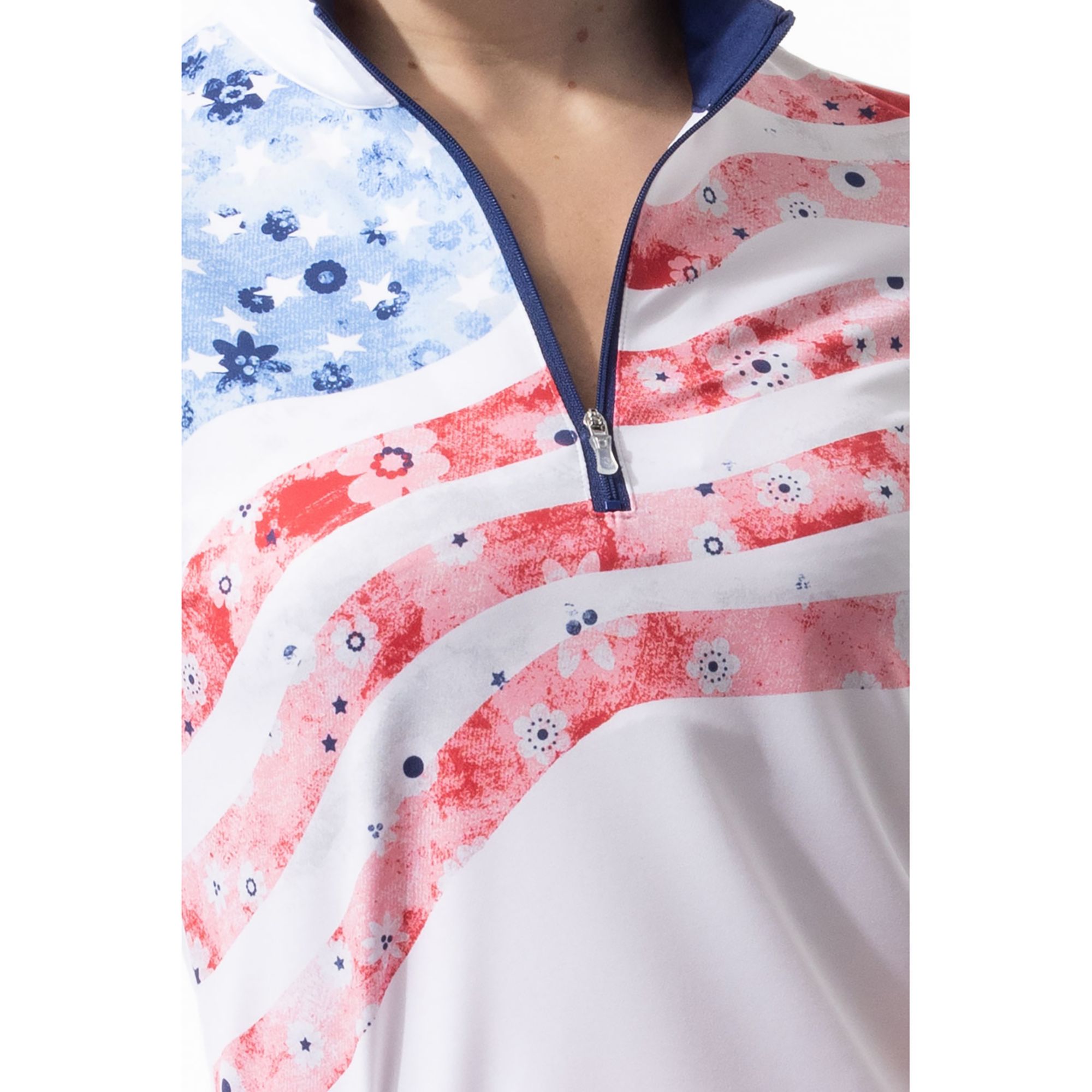 SanSoleil Women's Mélange Mini Check Golf Pullover product image