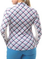 SanSoleil Women's SolCool Printed 1/4 Zip Golf Pullover product image